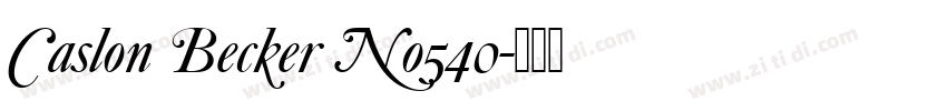 Caslon Becker No540字体转换